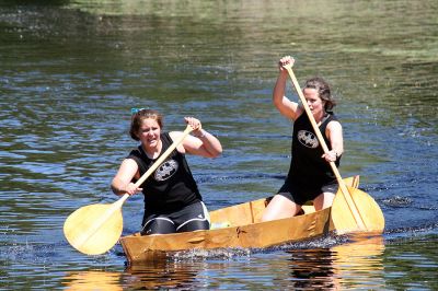 Rowing on the River
Kate Hartley of Rochester and Amy Hartley-Mattson of Mattapoisett took first place in the Women's Division in the 2008 running of the Rochester Memorial Day Boat Race held on Monday, May 26, 2008. (Photo by Kenneth J. Souza).
