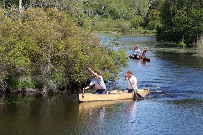 Rowing on the River
Paul Milde of Mattapoisett and Peter MacGregor of Rochester finished second overall in the 2008 running of the Rochester Memorial Day Boat Race held on Monday, May 26, 2008. (Photo by Kenneth J. Souza).
