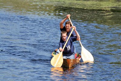 Rowing on the River
Ryan Stopka and Gary Stopka, both of Rochester, took second place in the Parent-Child Division in the 2008 running of the Rochester Memorial Day Boat Race held on Monday, May 26, 2008. (Photo by Kenneth J. Souza).
