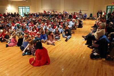 Braitmayer Benefactor
Staff and students at Sippican School in Marion recently honored the Braitmayer Foundation and former student Jack Braitmayer during an all-school meeting for their years of generosity to the school. (Photo by Robert Chiarito).
