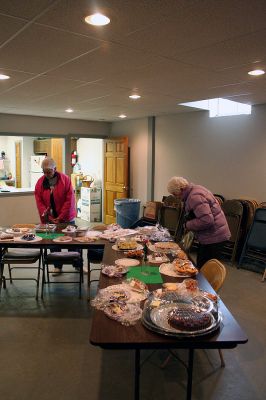 Chocolate Festival
Tri-Town Chocolate lovers were invited to feed their sweet tooths at the North Rochester Congregational Church's Annual Chocolate Festival on Saturday, April 4. Proceeds from the event will go towards restoring the church sanctuary, which was recently added to the National Register of Historicla Places. (Photo by Robert Chiarito)
