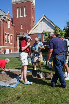 Executive Branches
Members of the Mattapoisett Tree Planting Committee help plant a red maple tree donated by Deborah Smiley and her husband, Sam Ogle, at Center School in Mattapoisett. The historic tree was raised from seed taken from a red maple that still grows at the Mansion House Farm at Mount Vernon  the estate home of our first President, George Washington. (Photo by Robert Chiarito).
