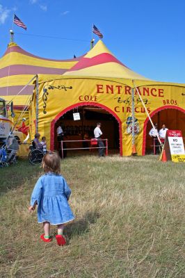 Rochester's Big Top
The renowned Cole Brothers Circus made a recent stop in the field adjacent to the Plumb Corner Mall in Rochester last week to entertain the young and young-at-heart. Trained animal acts, clowns, and acrobats were all on hand under the Big Top for two days on June 20 and 21. (Photo by Robert Chiarito).
