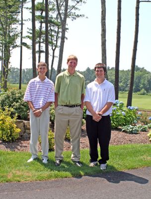 Par for the Course
Local golfers (from left) Brandon Oldham, John Coucci and Justin Downey will all be competing in the American Junior Golf Associations (AJGA) Fidelity Investments Junior Classic Tournament to be held at The Bay Club in Mattapoisett on July 21-24. Brandon and Justin were both members of last years undefeated ORR Golf Team, and John played for the Golf Team at Bishop Stang High School. (Photo by Kenneth J. Souza).
