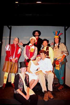Fantasticks Return
Cast members of the Marion Art Center's summer production of The Fantasticks include Nathan Valente as El Gallo; Evan Berry as Matt; Bruce Lackey as Huckabee; Amanda Kruger as Luisa; Paul Kandarian as Bellamy; Bruce Cobbold as Henry; Tom O'Shaughnessy as Mortimer; and Jamie Mahaney as The Mute. The musical will be staged at the Marion Art Center July 27 and 28; August 2, 3 and 4 at 8:00 pm; and Sunday, July 29 at 2:00 pm. For tickets, please call 508-748-1266. (Photo by Kenneth J. Souza).

