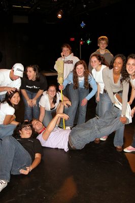 Back to Reality
Members of the Tabor Academy Drama Club rehearse a scene for Back To Reality, an original play consisting of a series of comedic scenes that share a sense of absurdity or unreality. The unique show will be staged at Tabor Academy in the Will Parker Black Box Theater on Thursday, Friday, and Saturday, November 8, 9, and 10 at 7:30 pm each night. There is no admission charge, but reservations can be made by calling 508-748-2000. (Photo by Kenneth J. Souza).
