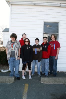 Imaginations Soar
ORR High Schools Destination Imagination Team will be heading off to the State Tournament on Saturday, April 12 at Worcester Polytechnic Institute after tying for first place at the recent Regional Tournament. Members of the 2008 ORR DI Team pictured here include Connor Bost, Alex Cordeiro, Betsy Silvia, Noah Martinez, Brady Wheeler and Casey Whelihan. Not pictured, but also a member of the team is Jillian Grota. The team is managed by Debra R. Cordeiro. (Photo by Kenneth J. Souza).

