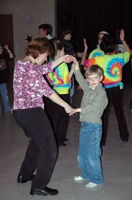 Dance the Night Away
The Mattapoisett Congregational Church hosted a family-oriented night of "Dancing with the Stars" on Friday, March 23. Young and old alike danced to the music of DJ Don Hunt from City Lights Disc Jockey Services and then were thrilled to dance alongside special guest 'stars' The Cat in the Hat and Shrek! Members of Heidi Parker Catelli's dance troupe were also on hand to teach a few dance steps. (Photo by Robert Chiarito).
