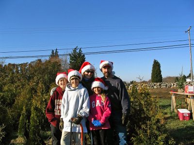 Fairhaven Tree Benefit
The Wilbur family from Mattapoisett  Katie, Jonathon, Sue and Bill and their friend Owen  are ongoing supporters of the Douglass Family Tree Benefit which will take place on Saturday and Sunday, December 9 and 10, from 9:00 am to 3:00 pm at the family farm located at 100 Douglass Drive on Sconticut Neck Road in Fairhaven. Tree sale proceeds will benefit ALS (Amyothrophic Lateral Sclerosis) research.
