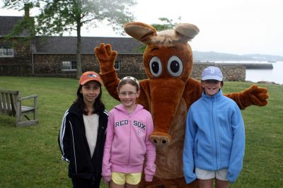 I Found the Aardvark!
Mattapoisett residents turned out for FOX 25 Morning News' live broadcast from Shipyard Park on Friday, June 6, 2008 and took time to pose with The Wanderer's aardvark.
