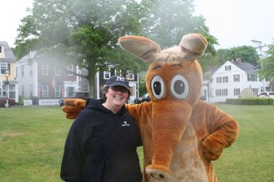 I Found the Aardvark!
Mattapoisett residents turned out for FOX 25 Morning News' live broadcast from Shipyard Park on Friday, June 6, 2008 and took time to pose with The Wanderer's aardvark.
