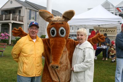 I Found the Aardvark!
Mattapoisett residents turned out for FOX 25 Morning News' live broadcast from Shipyard Park on Friday, June 6, 2008 and took time to pose with The Wanderer's aardvark.
