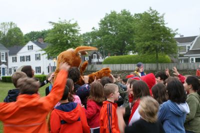 I Found the Aardvark!
Mattapoisett residents turned out for FOX 25 Morning News' live broadcast from Shipyard Park on Friday, June 6, 2008 and took time to pose with The Wanderer's aardvark.
