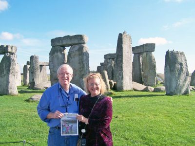 Stonehenge!
Jim and Margo Porter pose with a copy of The Wanderer at Stonehenge during a recent trip to England and Wales in October 2008. (12/25/08 issue)
