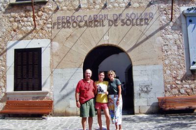 Train in Spain
Lindsay Days of Mattapoisett (center) poses with a copy of The Wanderer just before boarding an old wooden train from Soller to Palma Mallorca, Spain during a recent trip. With her are her grandparents, Larry and Diane Brewster.

