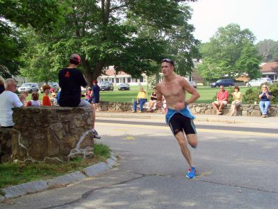 Marion 5K
Matt Sullivan of North Andover managed to outpace over 300 other runners in the 2008 Marion Village 5K Road Race on Saturday, June 28, finishing first overall and taking the top male prize with a final time of 16:46. (Photo courtesy of Chris Adams).
