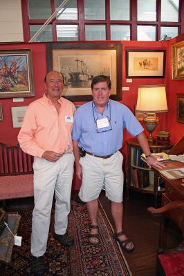 Treasure Seekers
Alfred J. Walker poses with Marion Antiques Show organizer Frank McNamee during the prestigious show held at Tabor Academy in Marion on August 17-19, 2007. (Photo by Robert Chiarito).
