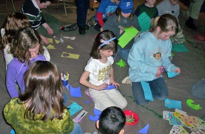 It IS Rocket Science!
The Marion Natural History Museum held an after-school program titled Rocket Science on March 15 which used weights and balances to see how rockets work. A group of students learned general principles and after constructing a small rocket got the chance to go outside to try them out. (Photo courtesy of Elizabeth Leidhold).
