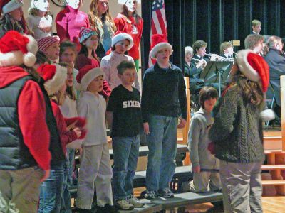 Tri-County Holiday Concert 2006
The auditorium at the Sippican School was overflowing on Sunday, December 10 as the Tri-County Symphonic Band presented their Christmas-time Around the World concert under the direction of Philip Sanborn. (Photo by Robert Chiarito).
