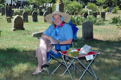 Treasure Hunters
Mattapoisett's 150th Sesquicentennial Celebration "Treasure Hunt" was held on Saturday, August 11 starting in Shipyard Park. It led participants to search for clues at various landmarks throughout town. (Photo by Tim Smith).
