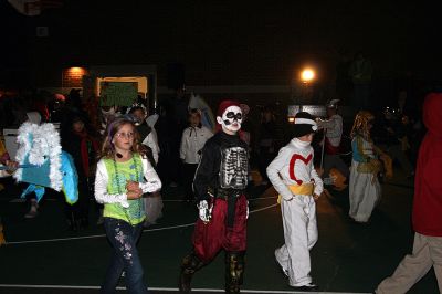 Mattapoisett Halloween Parade 2008
The Mattapoisett Police Department once again sponsored a parade of little ghouls and goblins through the streets of Mattapoisett Village on October 31. A bevy of prizes was awarded for the best costume in various categories and treats were provided to all participants. (Photo by Patricia Aleks).
