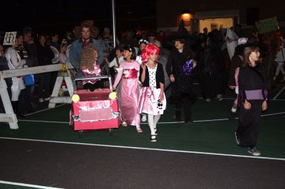 Mattapoisett Halloween Parade 2008
The Mattapoisett Police Department once again sponsored a parade of little ghouls and goblins through the streets of Mattapoisett Village on October 31. A bevy of prizes was awarded for the best costume in various categories and treats were provided to all participants. (Photo by Patricia Aleks).
