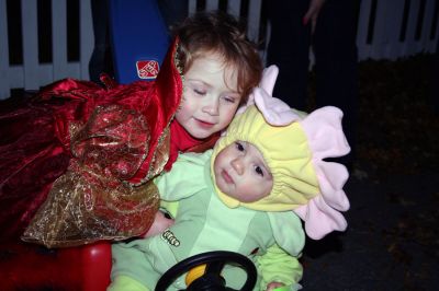 Halloween Treat
The Mattapoisett Police Department once again sponsored a parade of little ghouls and goblins through the streets of Mattapoisett Village on October 31. A bevy of prizes was awarded for the best costume in various categories and treats were provided to all participants. (Photo by Patricia Aleks).
