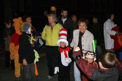 Mattapoisett Halloween Parade 2008
The Mattapoisett Police Department once again sponsored a parade of little ghouls and goblins through the streets of Mattapoisett Village on October 31. A bevy of prizes was awarded for the best costume in various categories and treats were provided to all participants. (Photo by Patricia Aleks).
