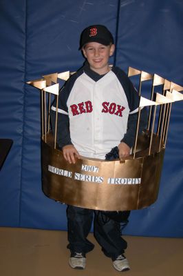 Mattapoisett Halloween Parade 2007
Honorable Mention winner in the Grade 5 and 6 category was Michael Kassabian as the Red Sox World Series Trophy. (Photo by Deborah Silva).
