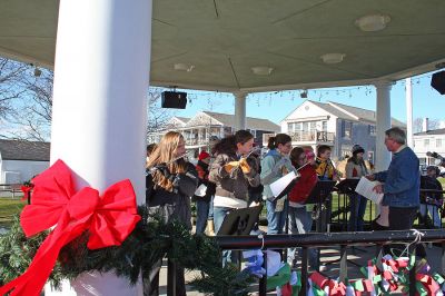 Holiday in the Park 2007
Mattapoisett's annual "Holiday in the Park" celebration was held in Shipyard Park on Saturday, December 1, 2007 and drew a record crowd to the seasonal seaside event. (Photo by Robert Chiarito).
