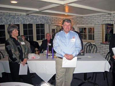 Lions Inductees
Deb Lariviere and Jim Davidson, two of the newest members of the Mattapoisett Lions Club, were recently installed at the clubs last meeting. (Photo by and courtesy of Helene Rose).
