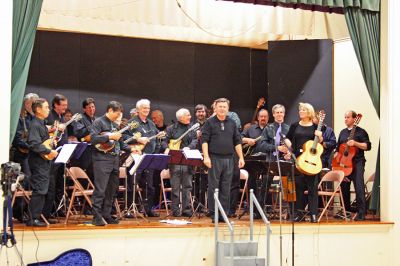 Mandolins in Mattapoisett
On Sunday night, October 28, the Mattapoisett Congregational Church welcomed the Providence Mandolin Orchestra to Reynard Hall for an evening of stringed delights. (Photo by Robert Chiarito).
