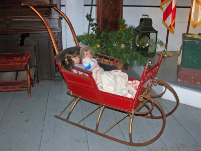 Ghosts of Christmas Past
The Mattapoisett Historical Museum and Carriage House held its annual Holiday Open House on Sunday, December 3. The museum was decorated in holiday greens and offered exhibits from holidays past. (Photo by Robert Chiarito).
