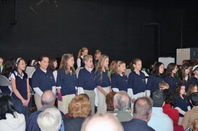 Mattapoisett Veterans Day 2008
Members of the Old Hammondtown School Chorus sing a moving rendition of "American Tears" during Veterans' Day Exercises held on November 11. (Photo by Kenneth J. Souza).
