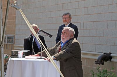 Water Works
Mattapoisett River Valley Water District Chairman Don Torres of Marion addresses the crowd during the dedication of the District's Treatment Plant on Friday, May 30. (Photo by Kenneth J. Souza).
