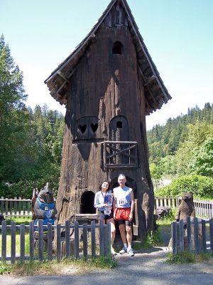 Tree House
Longtime Mattapoisett resident, Mercedes May Murolo poses with her brother and part-time Mattapoisett resident, Fred Murolo, after successfully finishing a beautiful marathon through the giant redwood trees in California, a few hours north of Mercys new home in Sonoma County. In The Avenue of the Giants Marathon, Mercy came in third in her class, Fred fourth in his, and both qualified for Boston in April. The two plan on running in the Mattapoisett Fourth of July Road Race.
