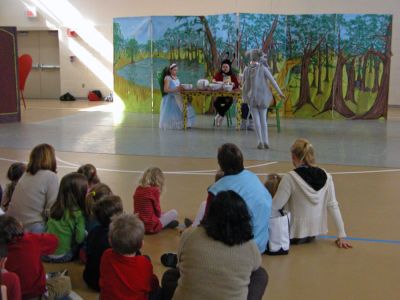 Alice at Center School
Members of the talented New Bedford Youth Ballet troupe dropped by Center School in Mattapoisett on Tuesday morning, March 13 to perform their version of Alice in Wonderland for both students and members of the Mattapoisett Council on Aging (COA). The show featured all the well-loved characters from the classic story dancing up a storm including the Mad Hatter, the Cheshire Cat, and the elusive White Rabbit. (Photo by Kenneth J. Souza).
