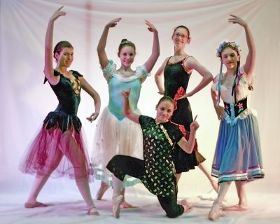 Mini Nutcracker
Mattapoisett dancers Corvina Silva (kneeling) as Chinese Tea; Kathryn Stellato (standing) as a flower; Kathryn Sebastiao, as a flute; Emily Bungert, as Spanish Chocolate; and Sofia Gabriel, as Russian Trepak, will all be featured in the New Bedford Youth Ballets production of The Mini-Nutcracker, to be staged in the Alves Theater of the New Bedford Ballet. The production will be performed on Saturday, December 6; Sunday, December 7; Friday, December 12; Saturday, December 13; and Sunday, December 14.
