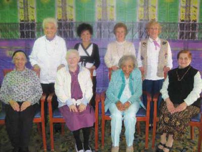 Senior Sweethearts
Eight Seniors Competing for the title of Miss Senior South Coast 2009 on Friday March 6, 2009 at Alden Court Nursing and Rehab Center at 6:30 pm. Left to Right Front Row: Lillian Mary Fernandes (Fairhaven), Marie Bolger (South Dartmouth), Madeicha Szklarski (New Bedford), and Natalia Roderick (New Bedford).
Back Row: Left to Right: Esther Barker (Fairhaven), Hilda Connor (Fairhaven), Shirley Parker (Fairhaven), Celeste Forte (Acushnet).

