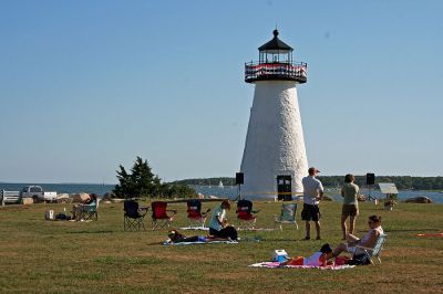 Picnic at the Point
Friends and families gathered together in Veterans Memorial Park at Ned's Point in Mattapoisett on Sunday night, August 5 for an old-fashioned family picnic as part of the town's 150th Celebration Week. (Photo by Robert Chiarito).
