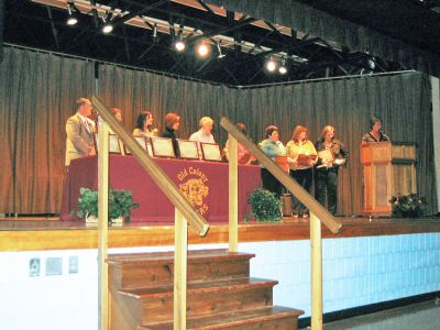 Hall of Fame
Old Colony Regional Vocational Technical High School in Rochester recently began their first-ever Sports Hall of Fame and inducted five former student-athletes into the inaugural class. (Photo courtesy of Joyce Lombard).
