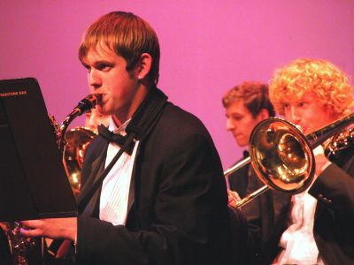 ORR Holiday Concert 2006
Members of the ORR Jazz Band performed during Old Rochester Regional High School's 2006 Holiday Concert held in the ORR High School Auditorium. (Photo by Robert Chiarito).
