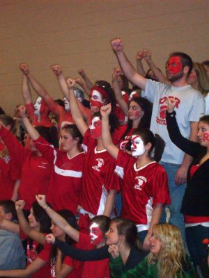 Bulldog Battle
Monday night school spirit was out in full force for the Old Rochester Regional High School Bulldogs final victory and last home Varsity Boys Basketball game of the season. It was ORR vs Case High School with a final score of 75-29. (Photo by Sandy Thomas)
