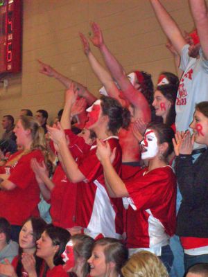 Bulldog Battle
Monday night school spirit was out in full force for the Old Rochester Regional High School Bulldogs final victory and last home Varsity Boys Basketball game of the season. It was ORR vs Case High School with a final score of 75-29. (Photo by Sandy Thomas)
