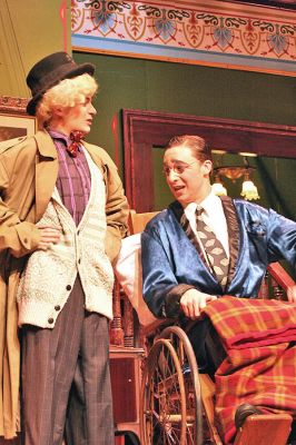 Man Who Came to Dinner
Koby Williamson (in wheelchair) starred as Sheridan Whiteside, the titular "Man Who Came to Dinner" in the Old Rochester Regional High School Drama Club's production of the classic stage play. The show was presented at ORR on November 20-23 under the direction of Paul Sardinha. (Photo by Robert Chiarito).
