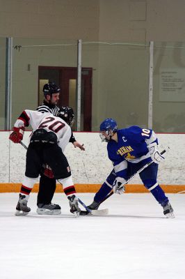 ORR on Ice
The Old Rochester/Fairhaven Hockey team was just seconds away from a win when they faced Wareham at Tabor Academy on Wednesday, January 21 when the Vikings staged a furious comeback, winning the game 6-5 on an empty net goal as time expired. (Photo by Robert Chiarito).
