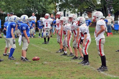 Pee-Wee Football
Old Rochester Youth Footballs (ORYF) Pee Wee team beat Fairhaven, 14-0, on Sunday, September 28 and they are now 3-1-1. (Photo by Robert Chiarito.)


