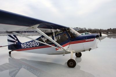 Frozen Flyers
A group of South Coast pilots recently took advantage of this winter's cold conditions to use Snipatuit Pond as a landing strip. The pilots use charts provided by the United States Government to determine if the thickness of the ice is enough to support the weight of their airplanes. Pilot Ben Bailey, who lives on the shores of the pond and hosted this past week's get together, flies a seaplane off of the pond during warmer weather months. (Photo by Robert Chiarito).
