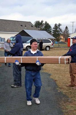 Playground Pals
An Army of volunteers descended on the Dexter Lane Sports Complex on Saturday, March 28 to build a much anticipated playground for the town of Rochester. The project is the result of a community wide fundraising effort spearheaded by Craig Davignon's 4th grade class at Rochester Memorial School over the last several years. (Photo by Robert Chiarito)
