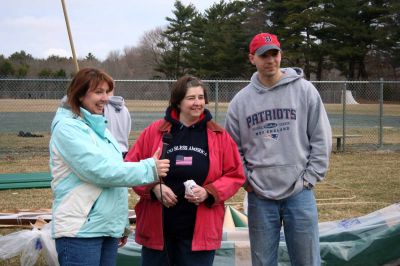 Playground Pals
An Army of volunteers descended on the Dexter Lane Sports Complex on Saturday, March 28 to build a much anticipated playground for the town of Rochester. The project is the result of a community wide fundraising effort spearheaded by Craig Davignon's 4th grade class at Rochester Memorial Schoolover the last several years. (Photo by Robert Chiarito)
